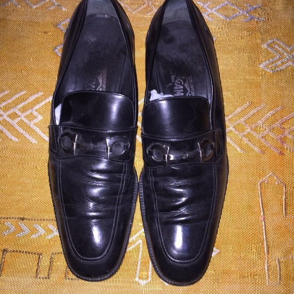 Ferragamo Gancini-buckle Leather Loafers | Black | FARFETCH Salvatore Ferragamo Black Leather Loafers